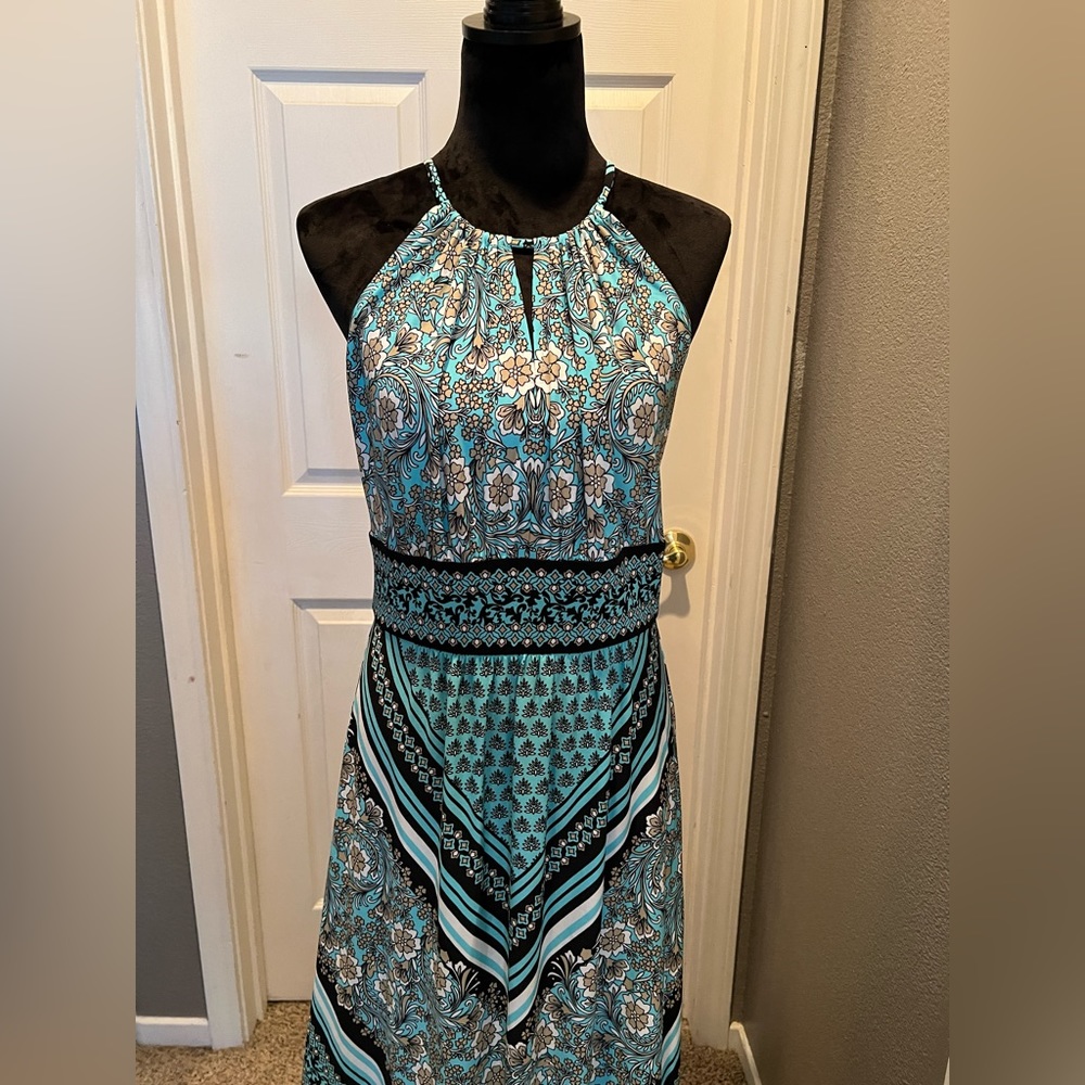 London Style Collection maxi summer long dress cruise prom silky